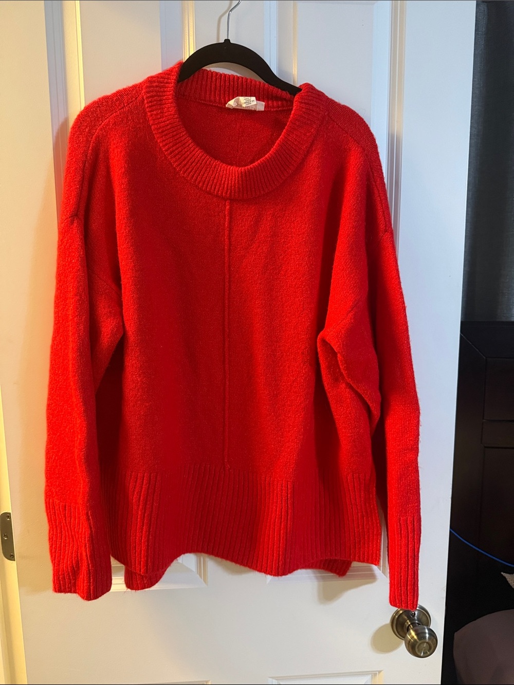 For The Republic Vibrant Red Crewneck Sweater
